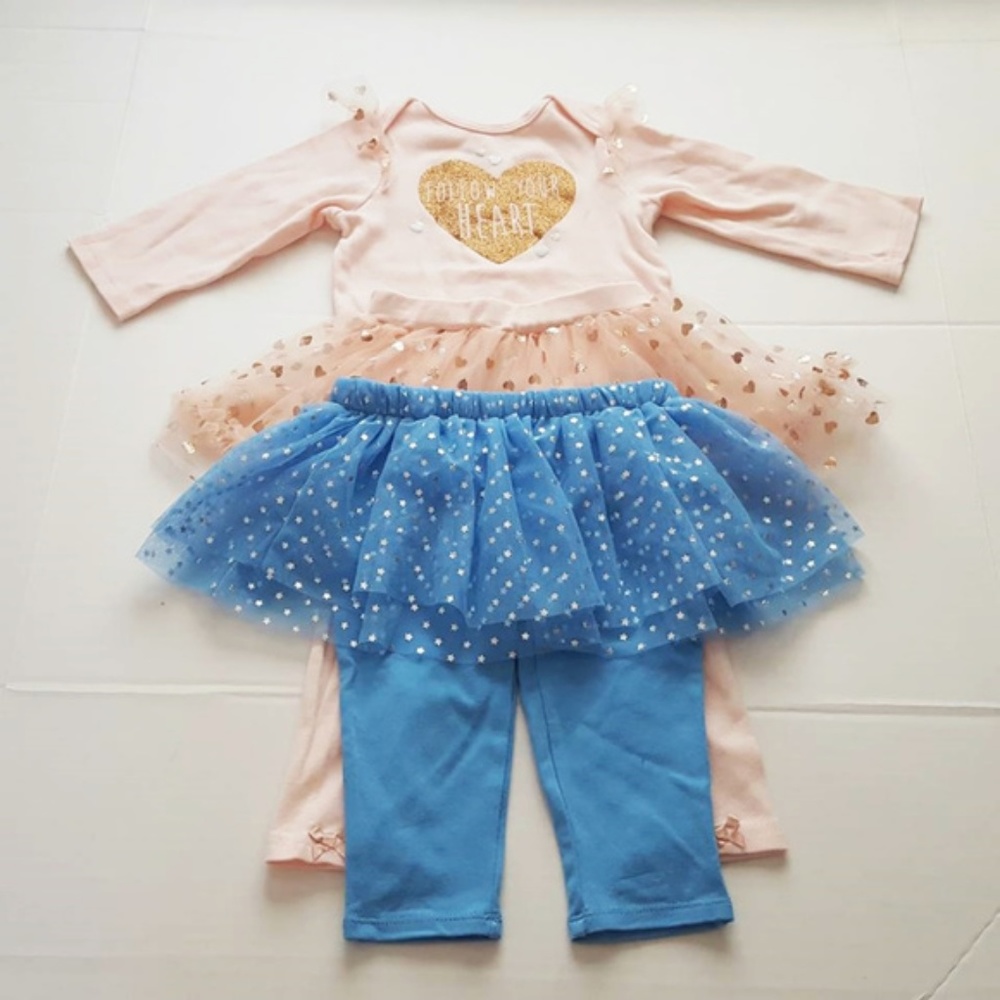 SOLD! Baby Girls Long Sleeve Tutu Leggings 12-18M